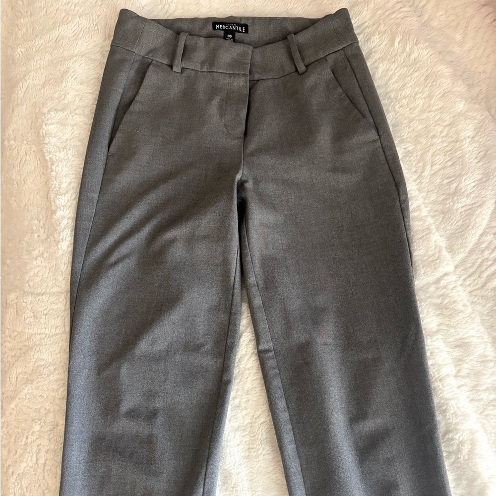J Crew Mercantile High-Waist Dress Pants - Gray